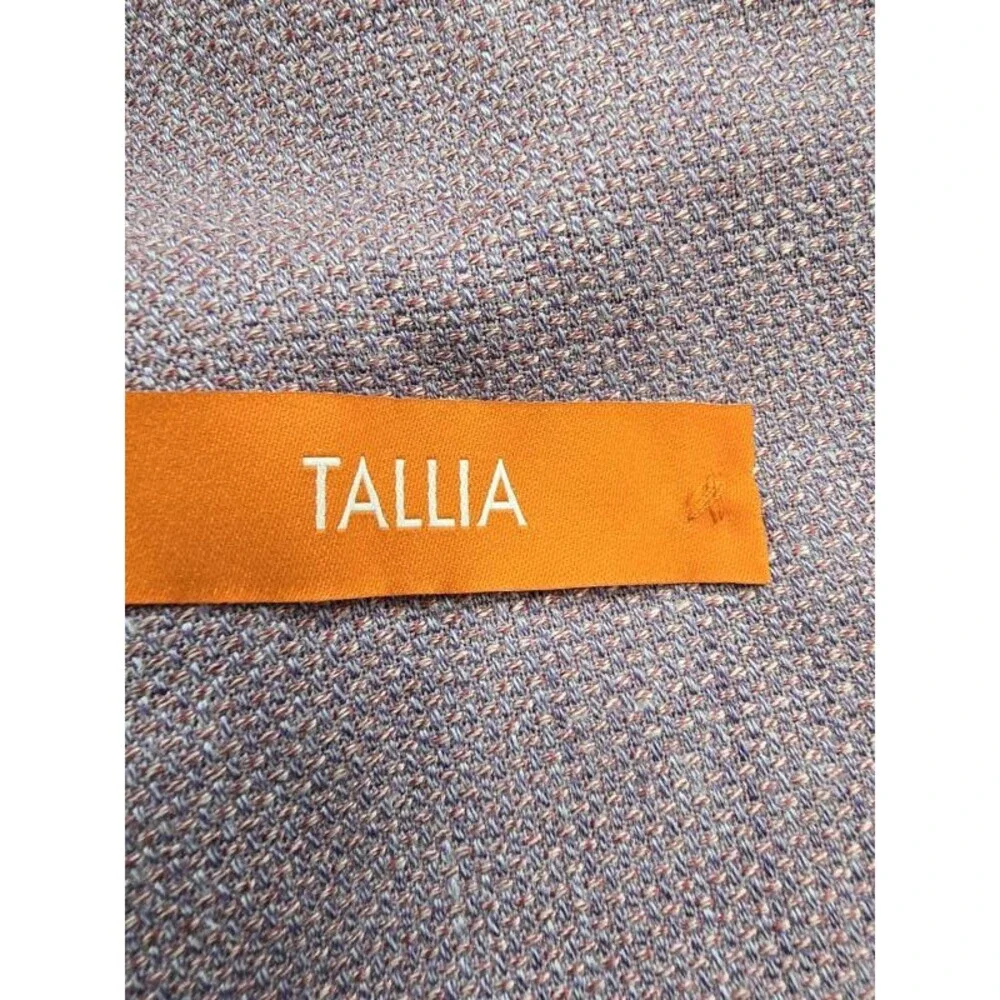 Tallia Wool-Linen Blend Slim Fit Sport Coat Men's 38R Lilac Button Closure L/S